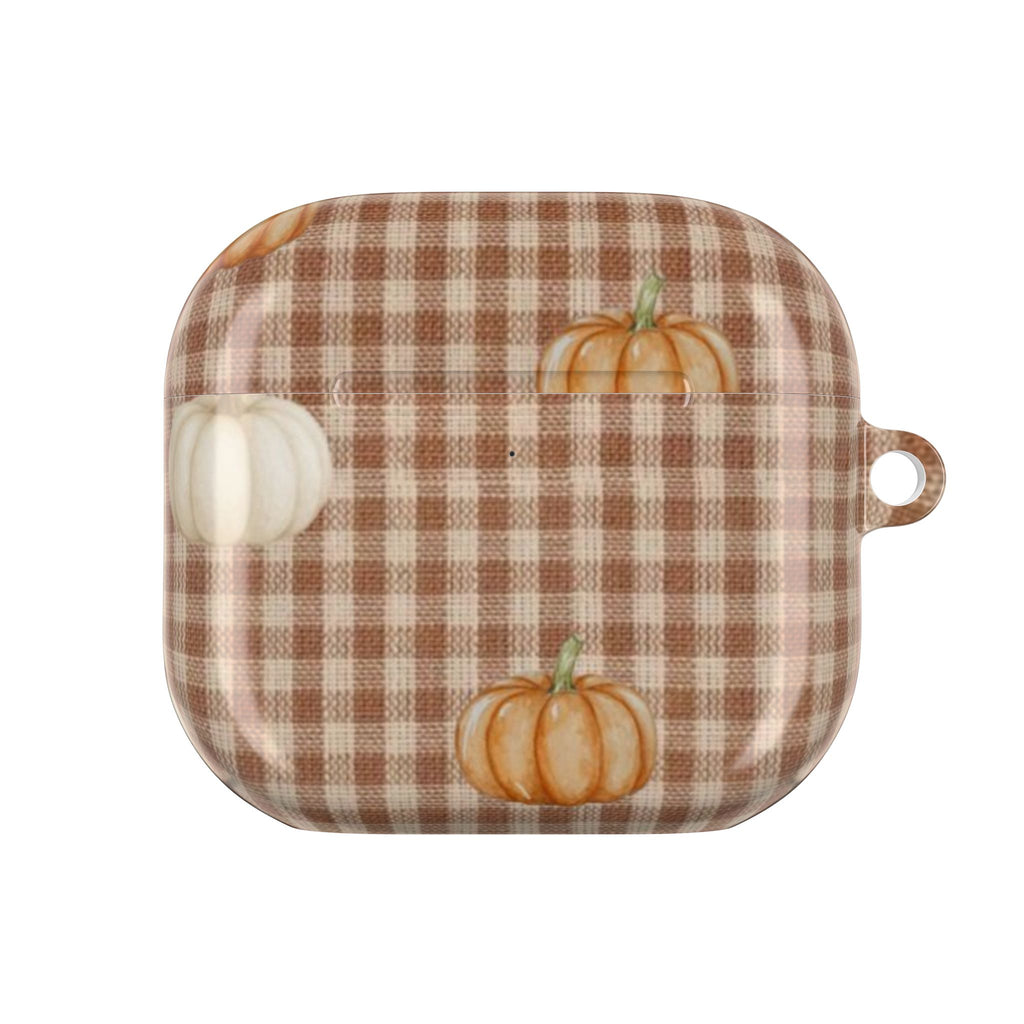 MOCHA GINGHAM PUMPKINS AIRPOD CASE