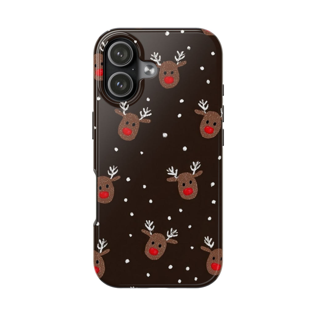 BROWN REINDEER POLKA DOTS PHONE CASE