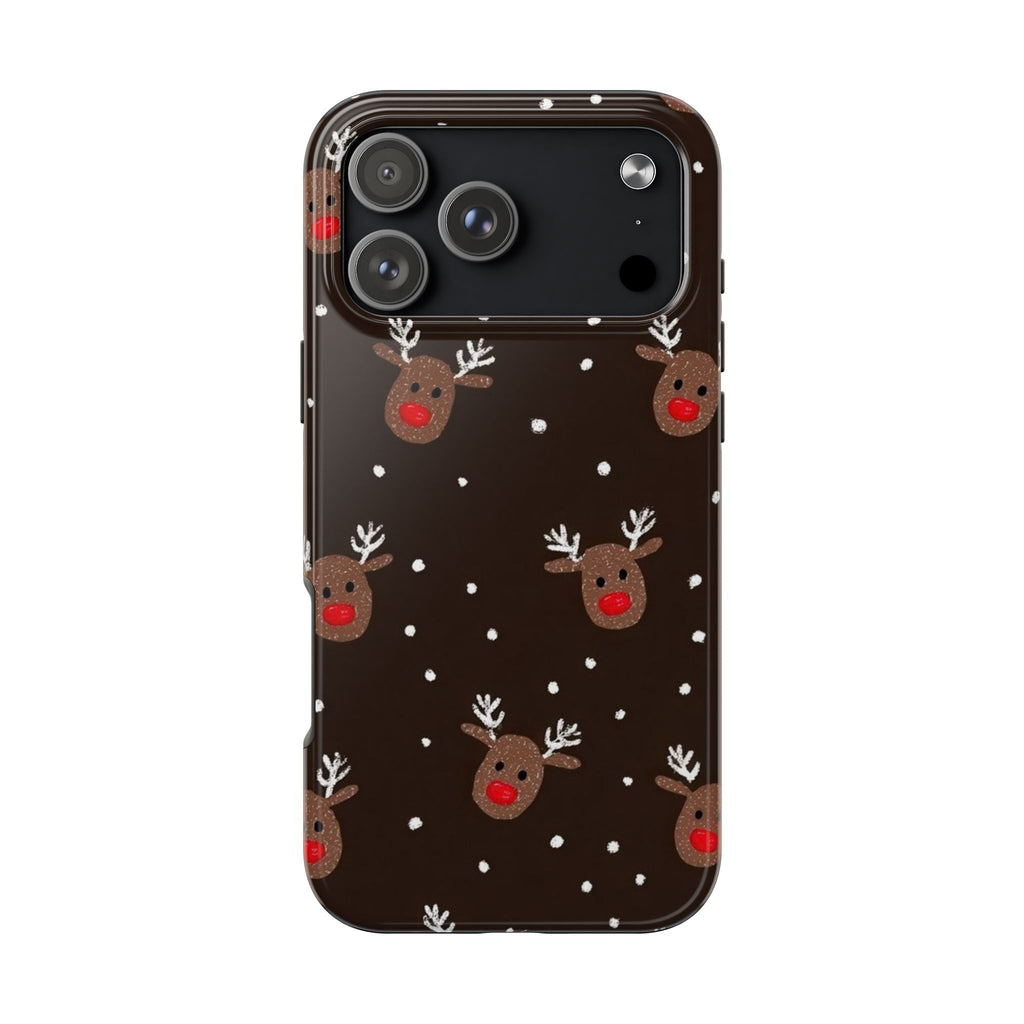BROWN REINDEER POLKA DOTS PHONE CASE