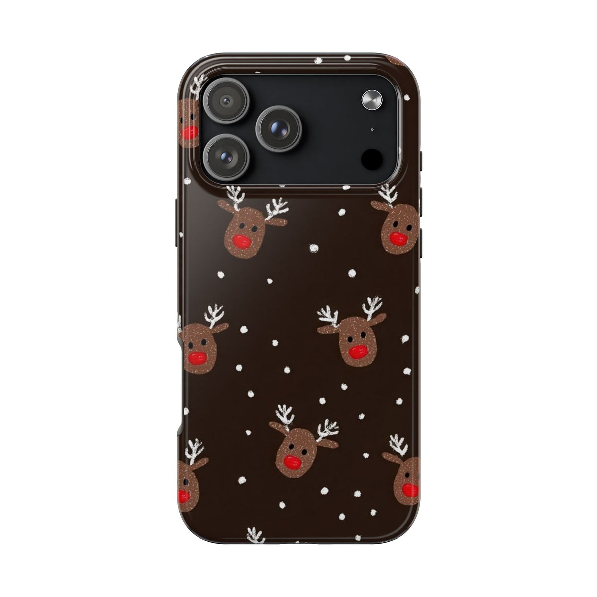 BROWN REINDEER POLKA DOTS PHONE CASE