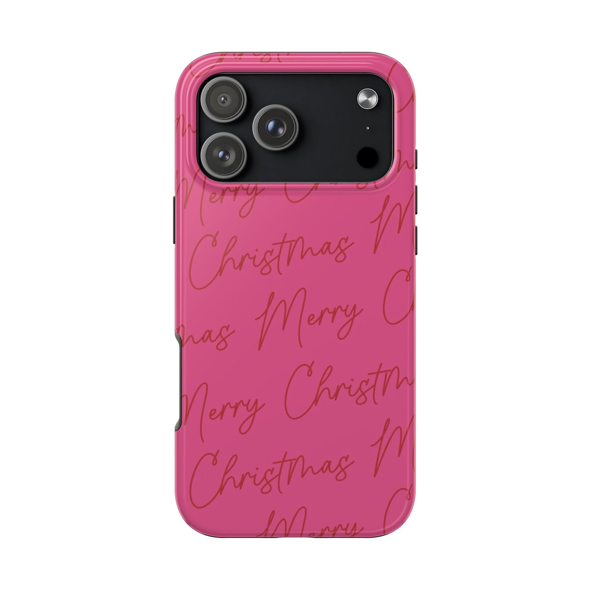 PINK MERRY CHRISTMAS PHONE CASE