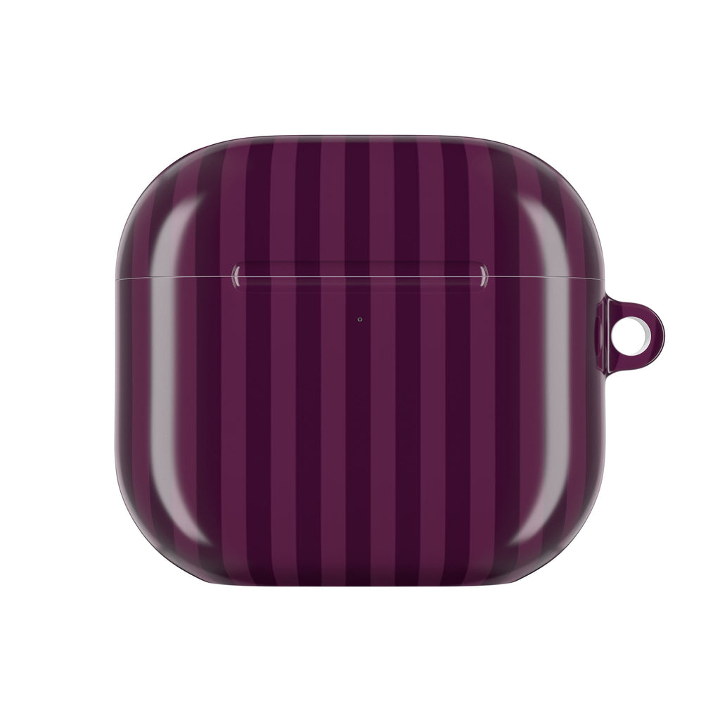 BURGUNDY 18 PRO EDITION STRIPED AIRPOD CASE