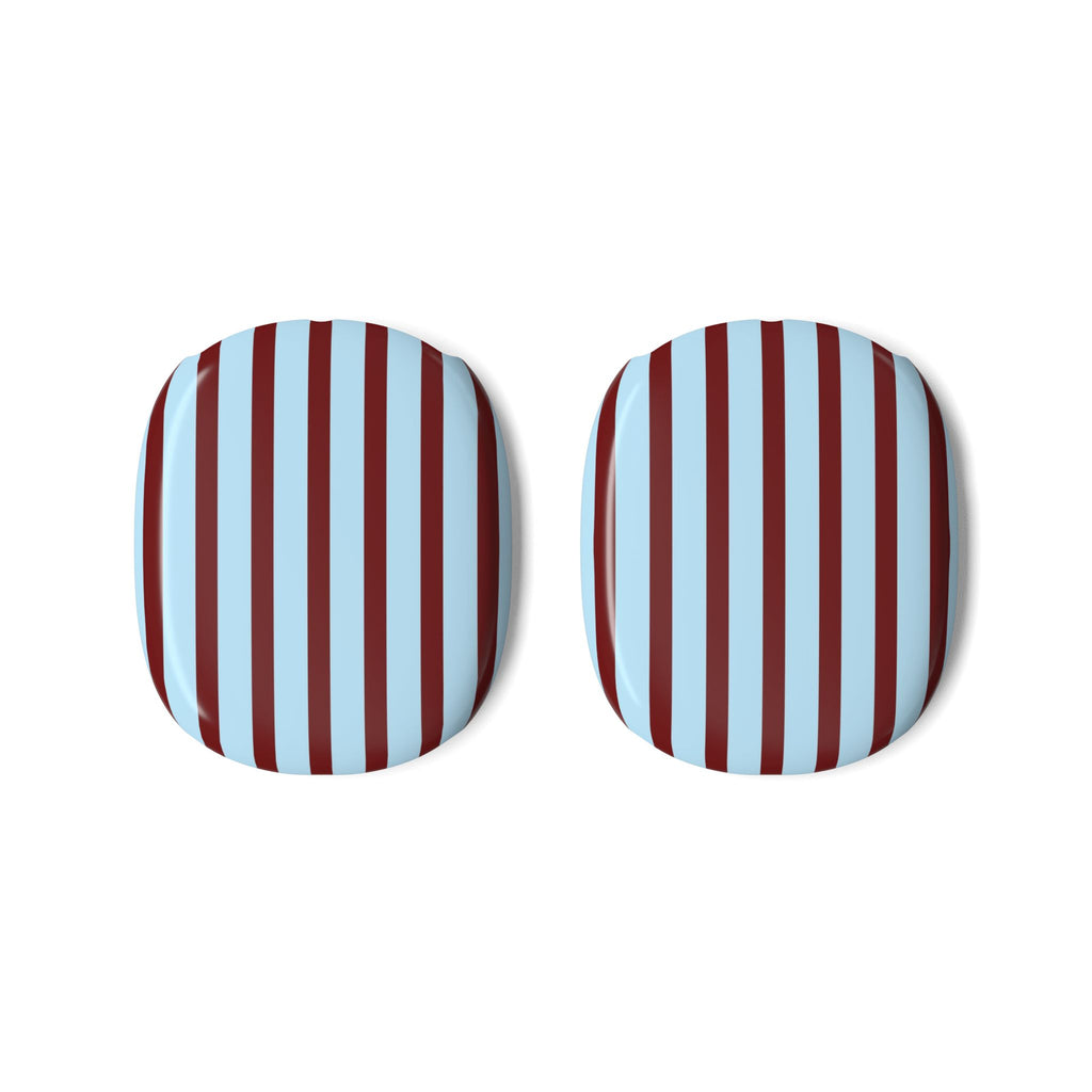 GLACIER BLUE & BURGUNDY STRIPED AIRPODS MAX CASE COVERS