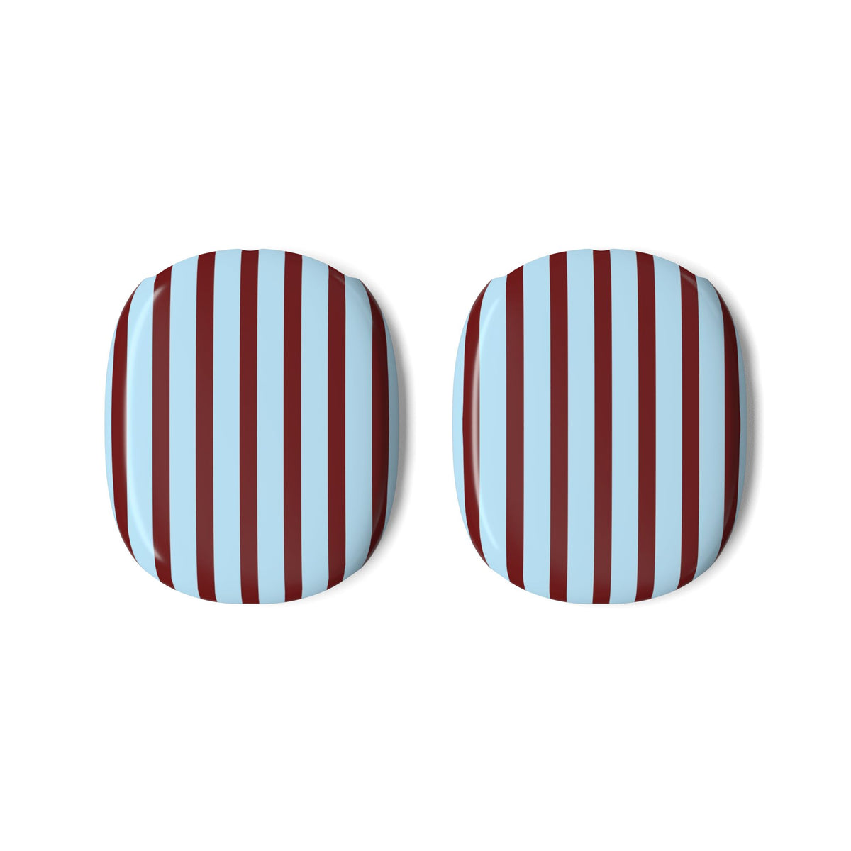 GLACIER BLUE & BURGUNDY STRIPED AIRPODS MAX CASE COVERS