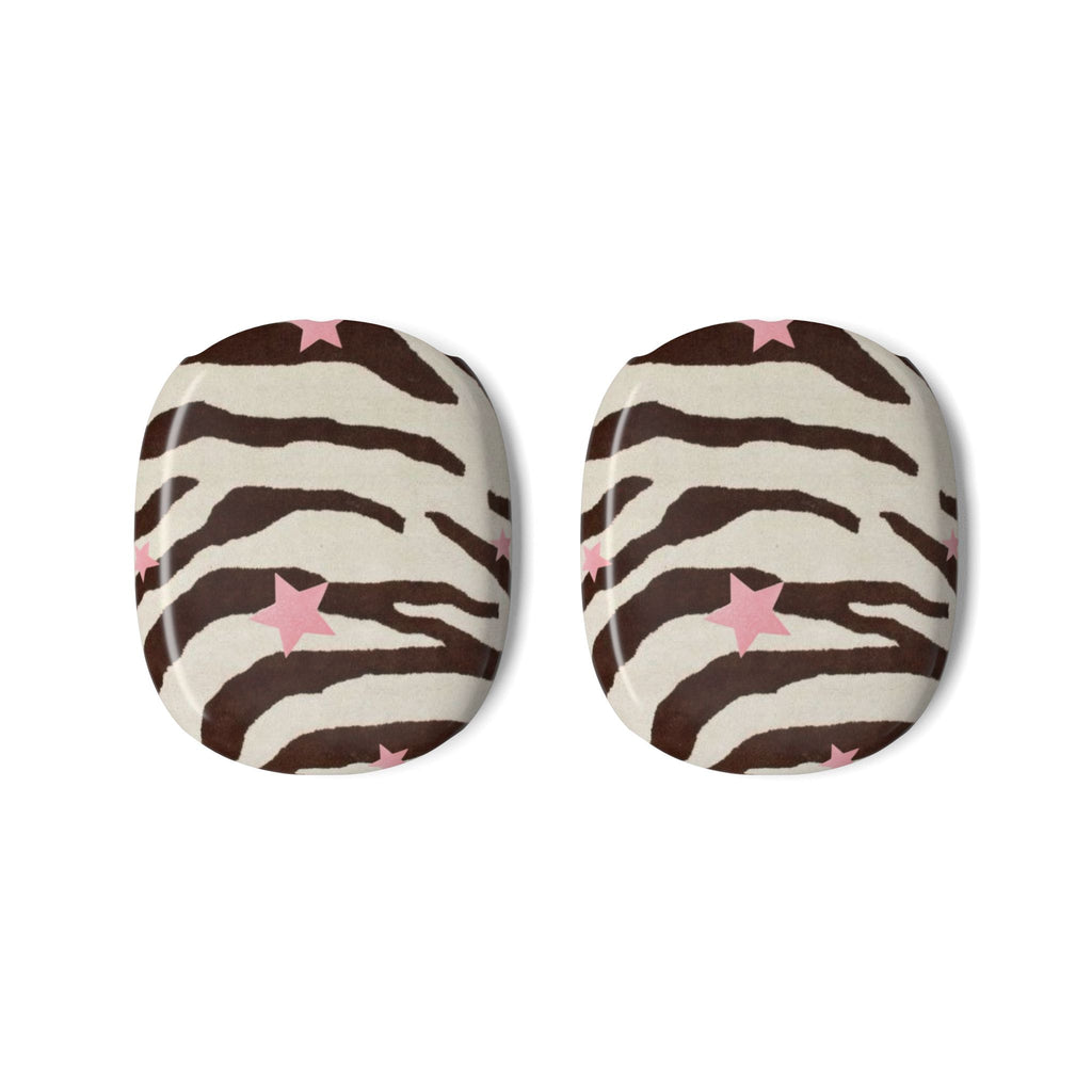 BROWN ZEBRA PINK STARS AIRPODS MAX CASE COVERS