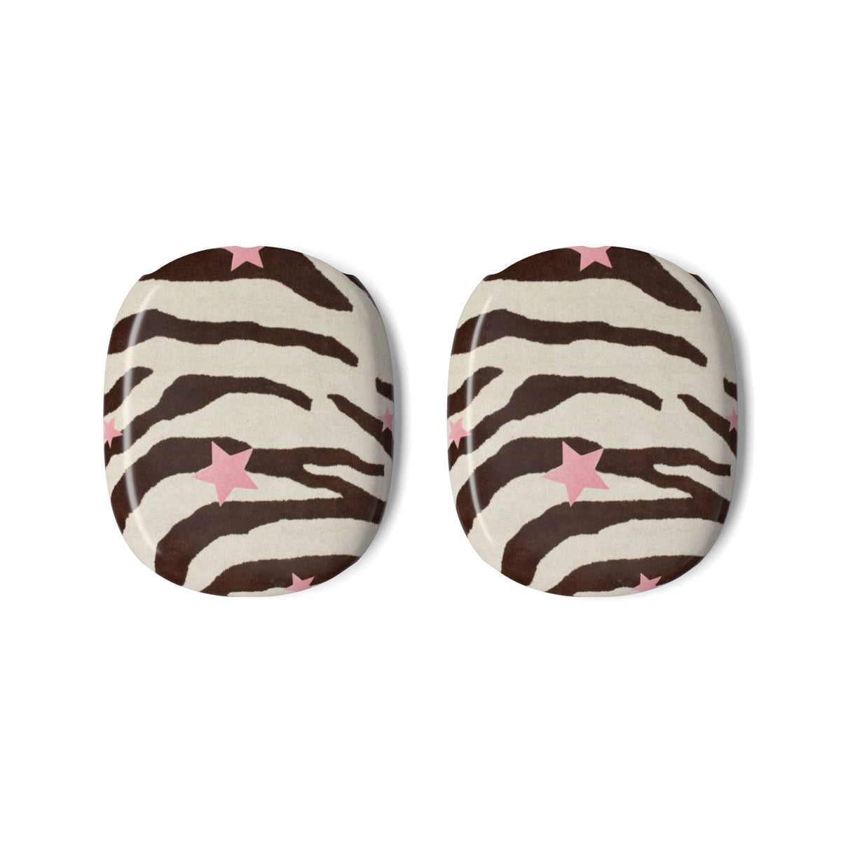 BROWN ZEBRA PINK STARS AIRPODS MAX CASE COVERS