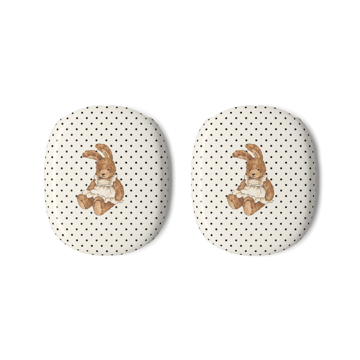 IVORY POLKA DOTS BUNNY AIRPODS MAX CASE COVERS