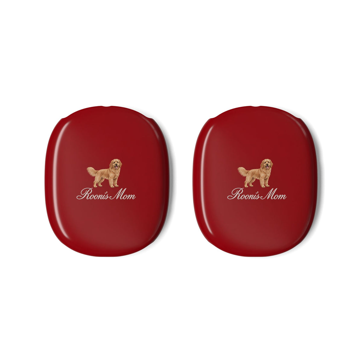 PERSONALIZED RED GOLDEN RETRIEVER DOG MOM CUSTOM NAME AIRPODS MAX CASE COVERS