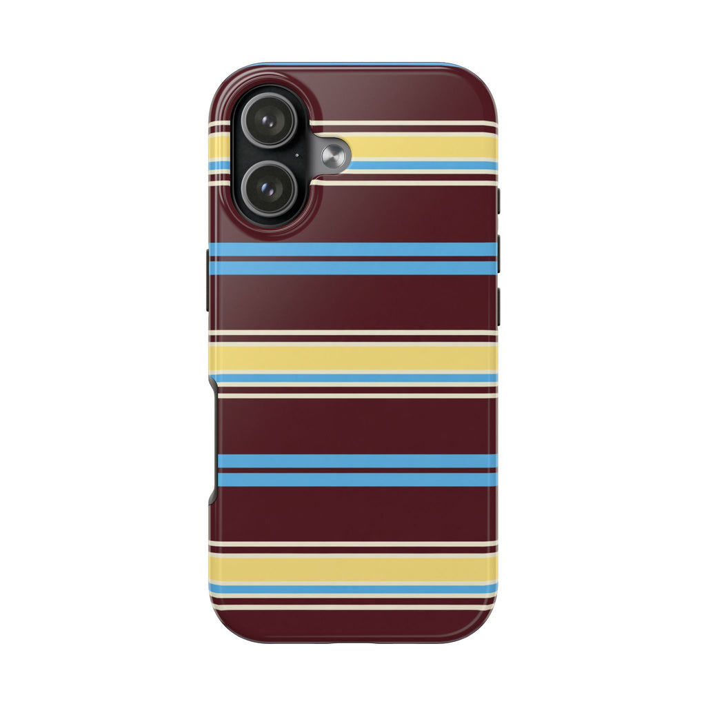BURGUNDY BLUEBERRY STRIPES PHONE CASE