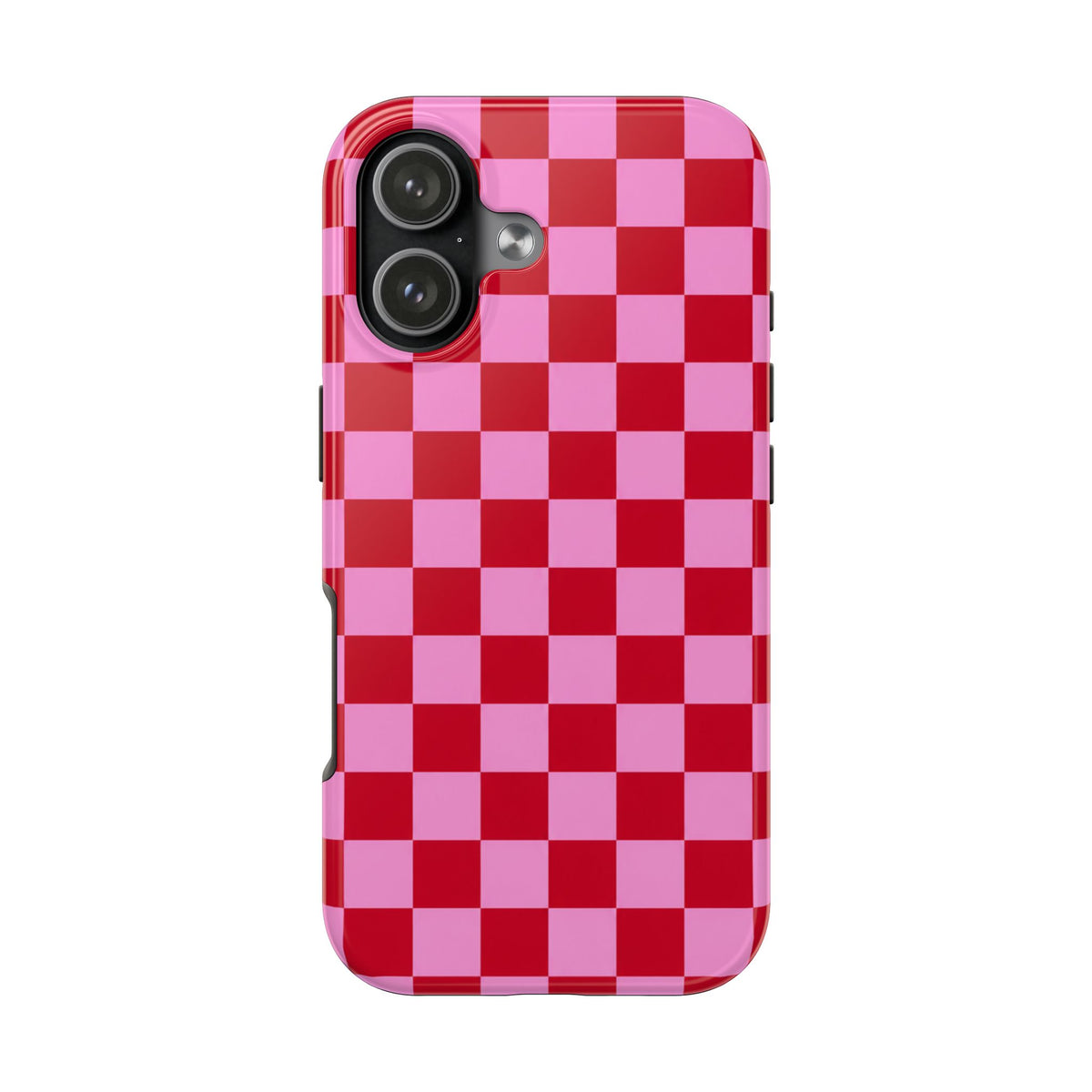 PINK CHERRY CHECK PHONE CASE