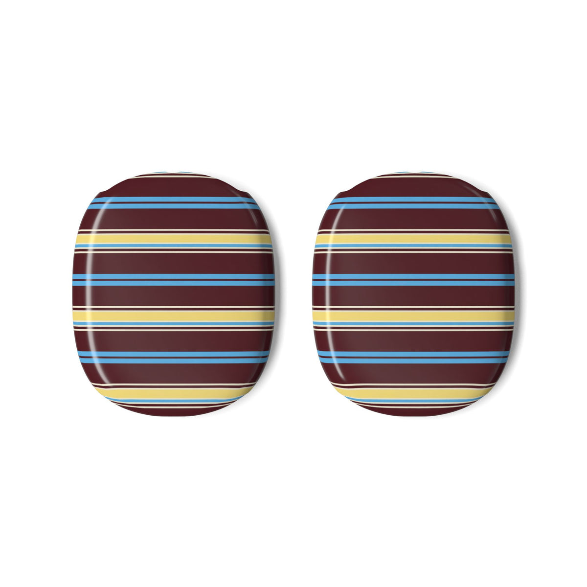 BURGUNDY BLUEBERRY STRIPES AIRPODS MAX CASE COVERS