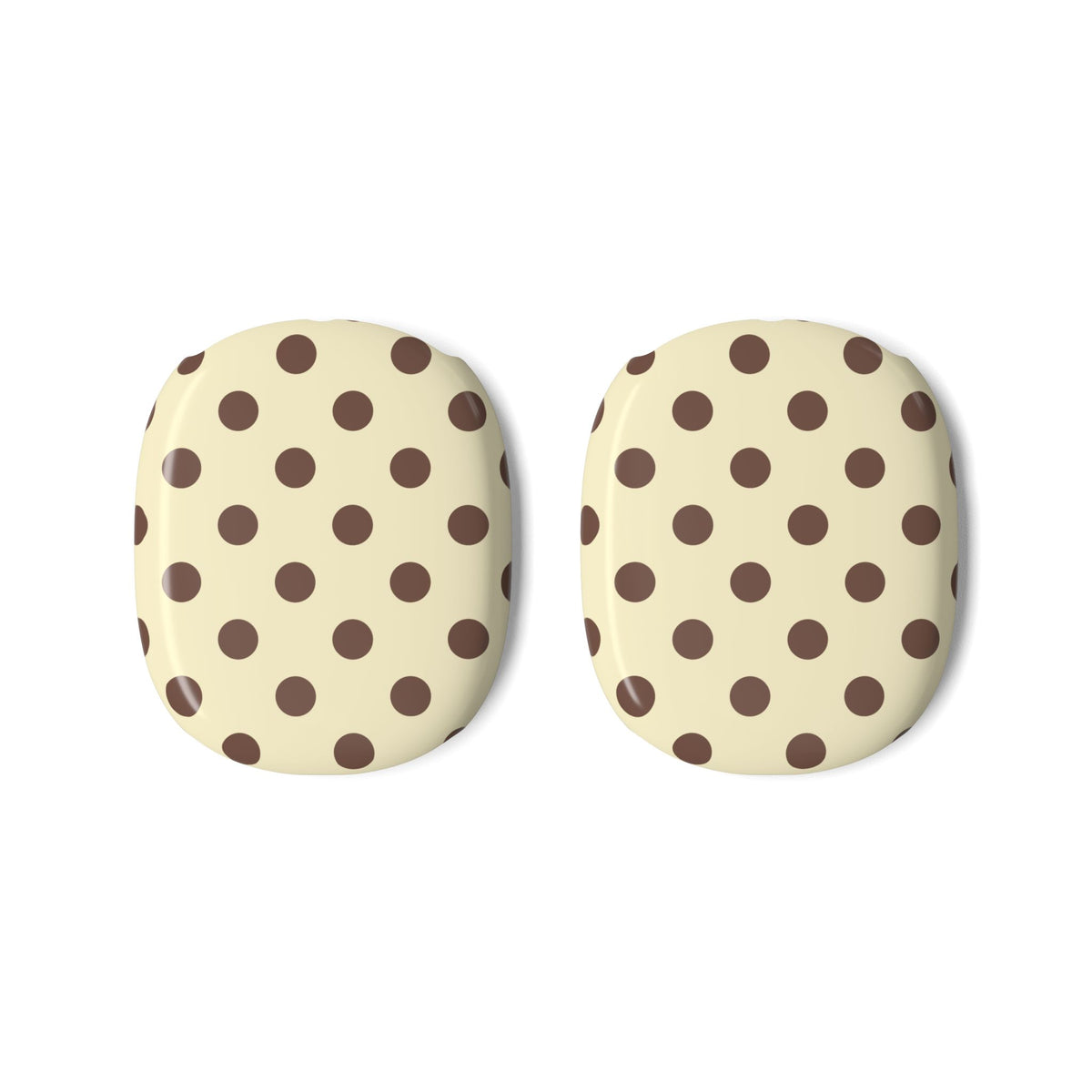 BUTTER YELLOW BROWN POLKA DOTS AIRPODS MAX CASE COVERS