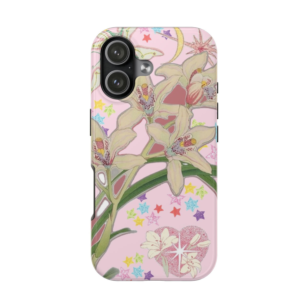 PINK STARRY EYED ORCHIDS PHONE CASE