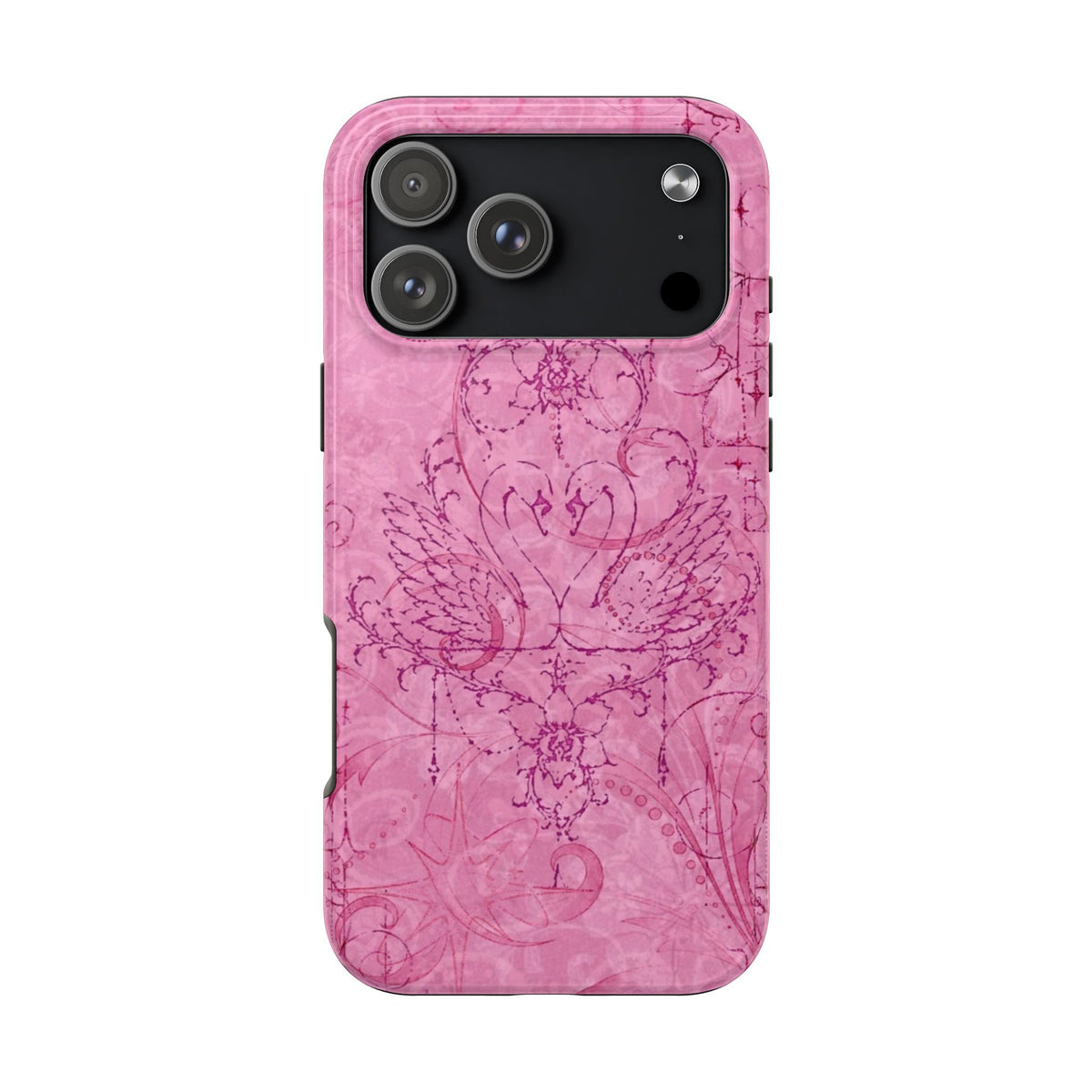 PINK CHROME SWAN PRINCESS PHONE CASE