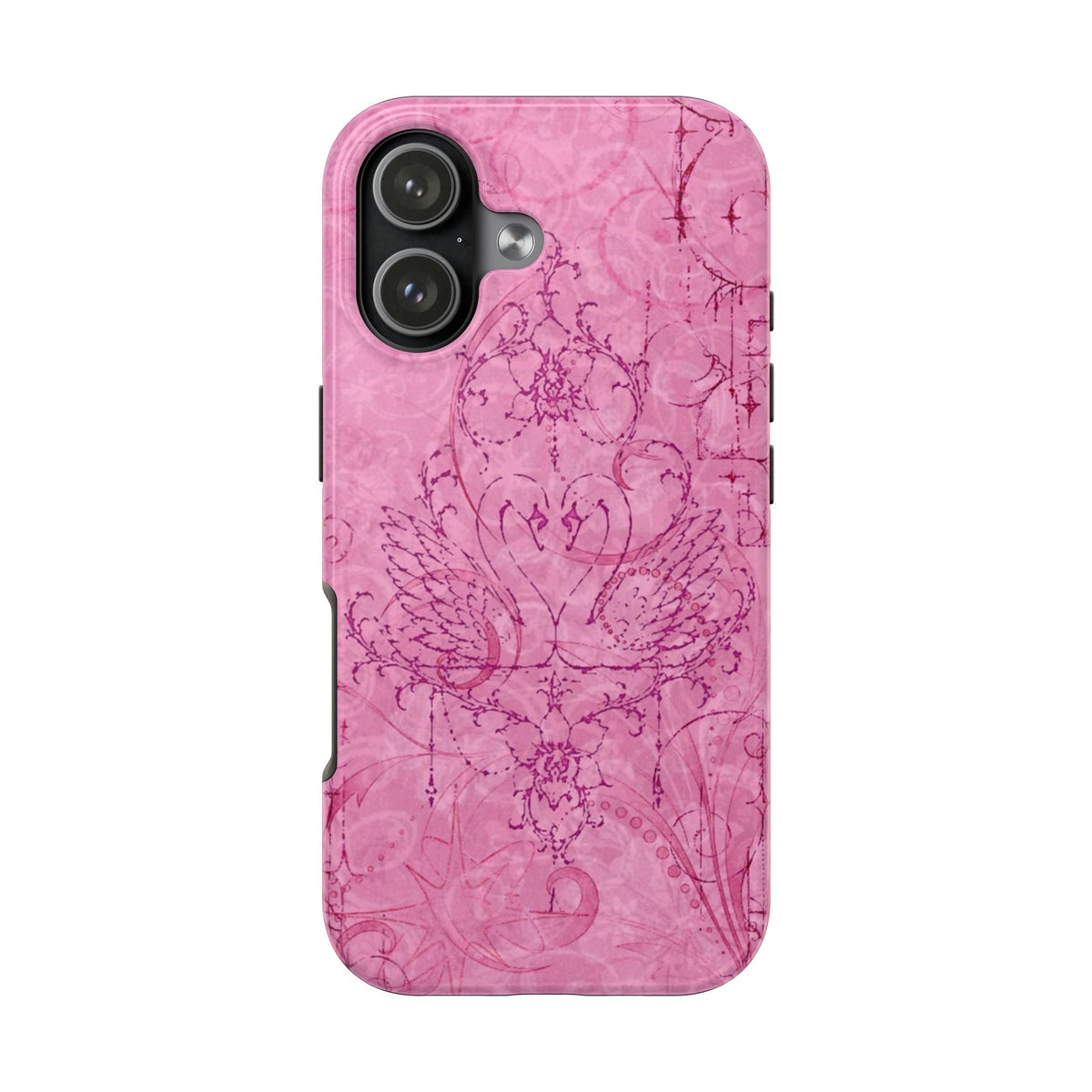 PINK CHROME SWAN PRINCESS PHONE CASE