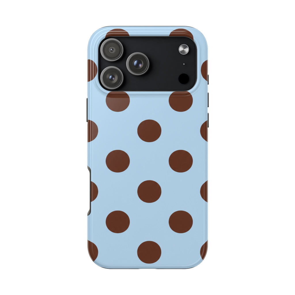 BLUEBERRY MOCHA POLKA DOTS PHONE CASE