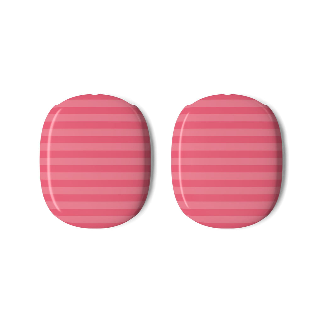 SALMON ROSE STRIPES AIRPODS MAX CASE COVERS