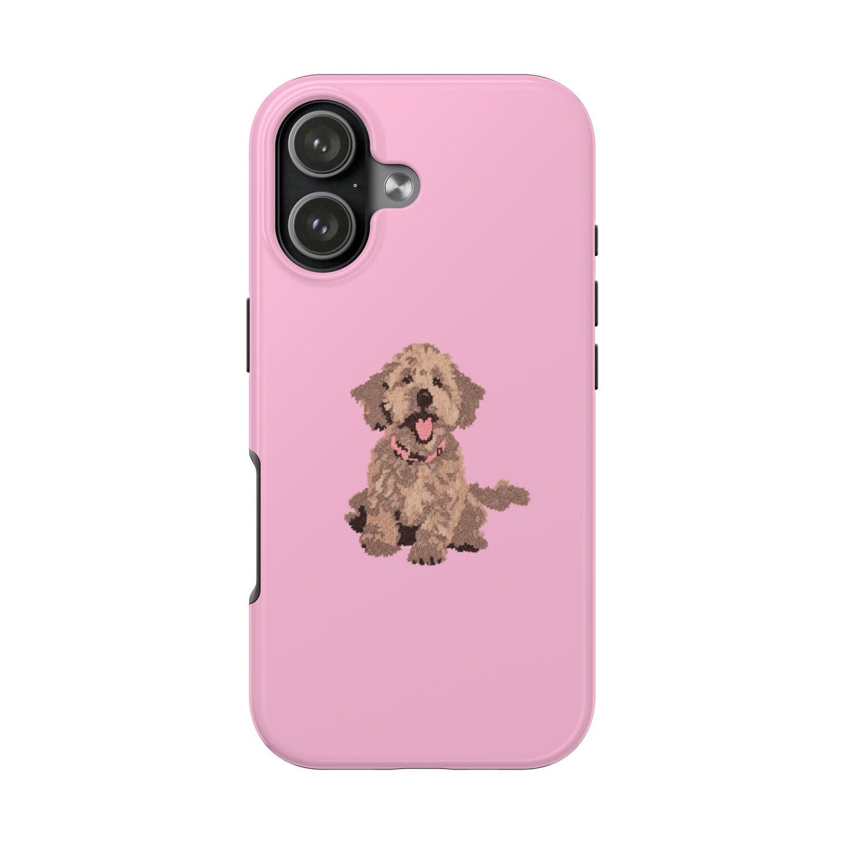 PINK GOLDENDOODLE PHONE CASE