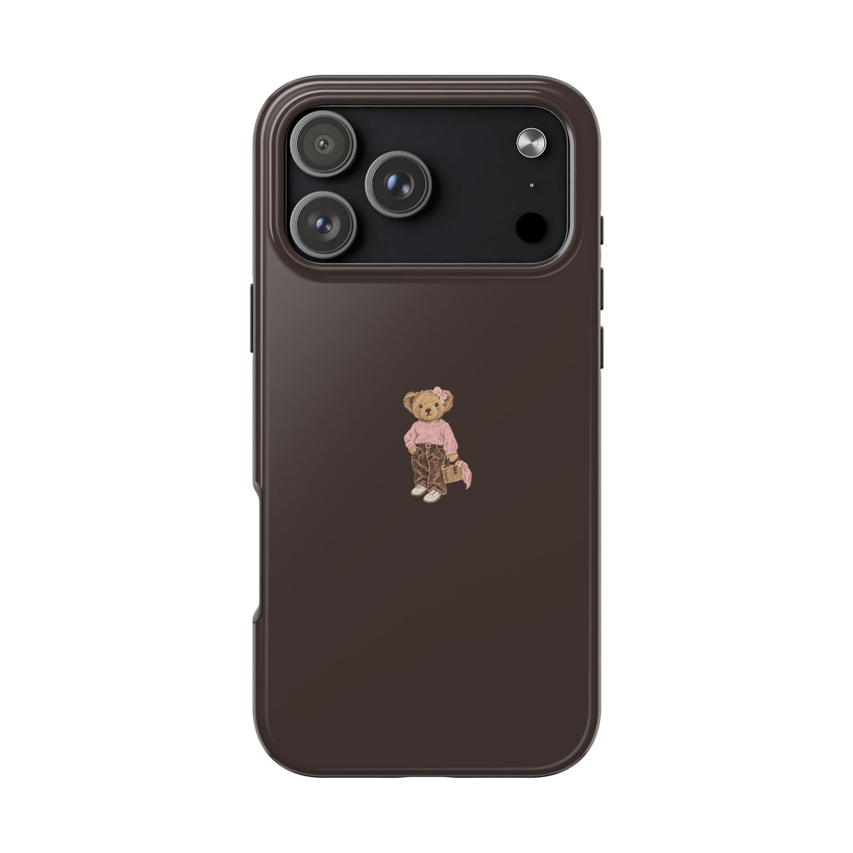 BROWN CLASSIC GIRL TEDDY BEAR PHONE CASE