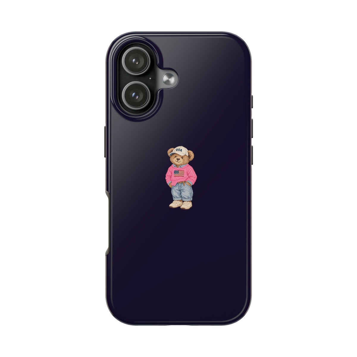 NAVY BLUE PATRIOTIC USA TEDDY BEAR PHONE CASE