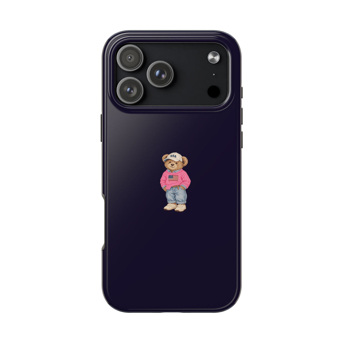 NAVY BLUE PATRIOTIC USA TEDDY BEAR PHONE CASE