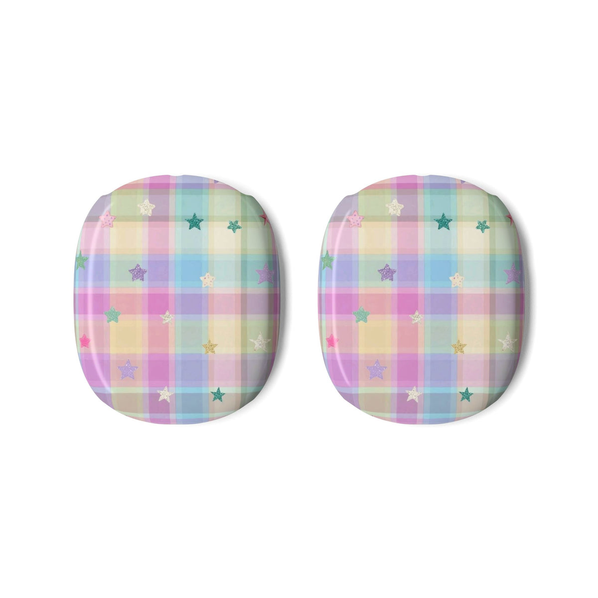 RAINBOW PASTEL PLAID STARS AIRPODS MAX CASE COVERS