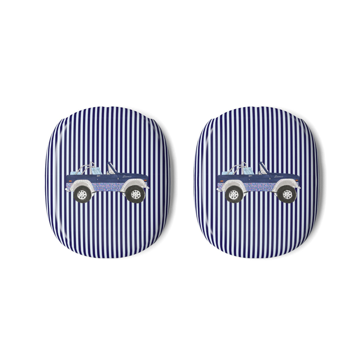 BLUE STRIPES NAVY VINTAGE FLORAL BRONCO AIRPODS MAX CASE COVERS
