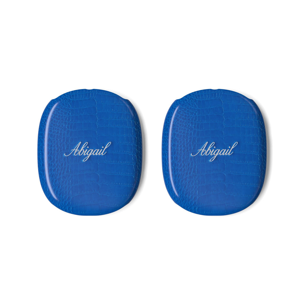 PERSONALIZED ROYAL BLUE CROC CUSTOM NAME AIRPODS MAX CASE COVERS