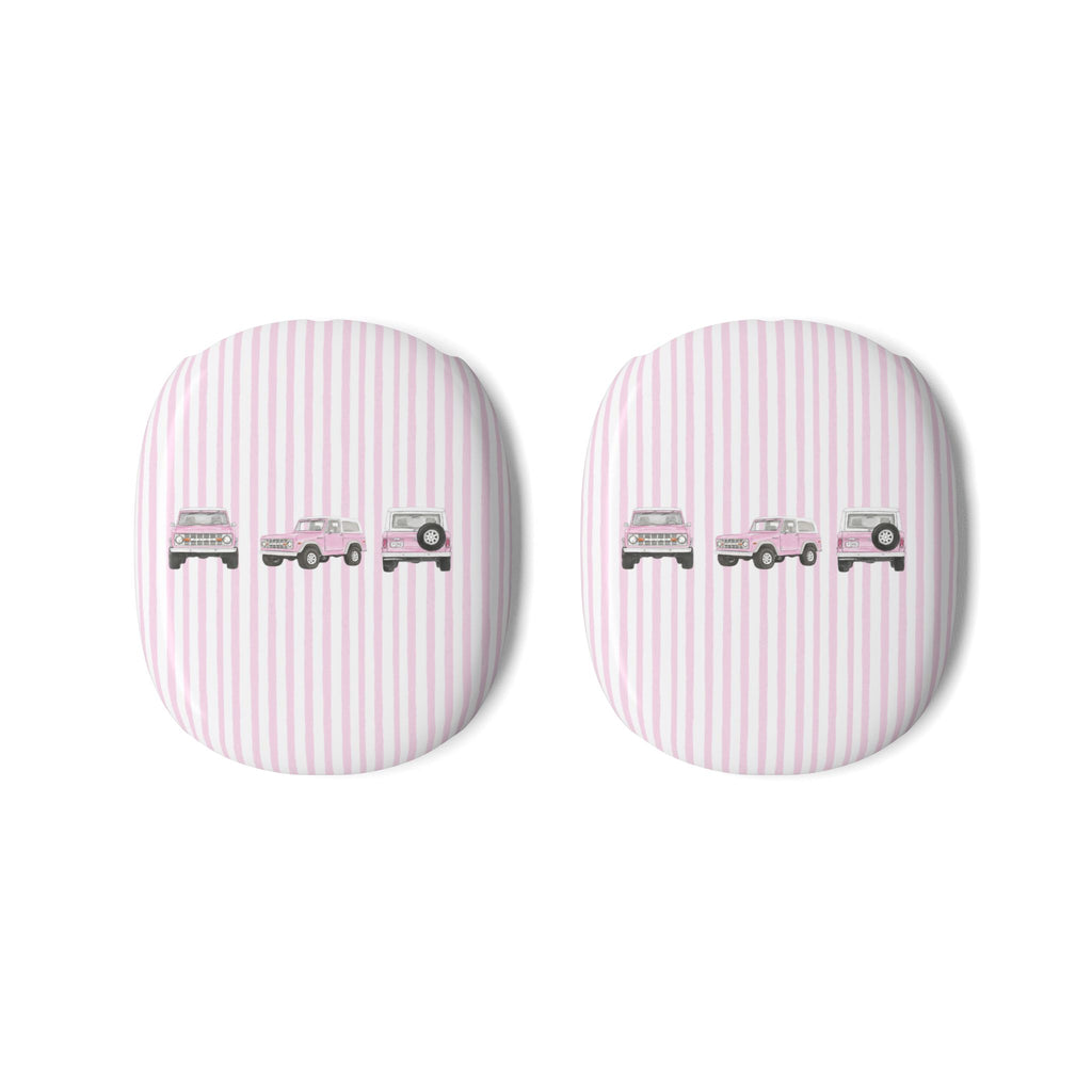 PINK STRIPES PINK VINTAGE BRONCO AIRPODS MAX CASE COVERS