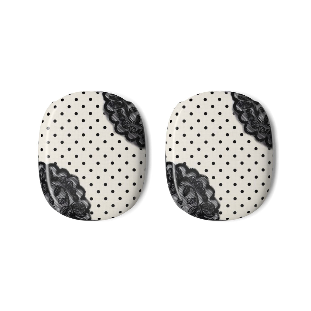 COQUETTE POLKA DOTS BLACK LACE AIRPODS MAX CASE COVERS
