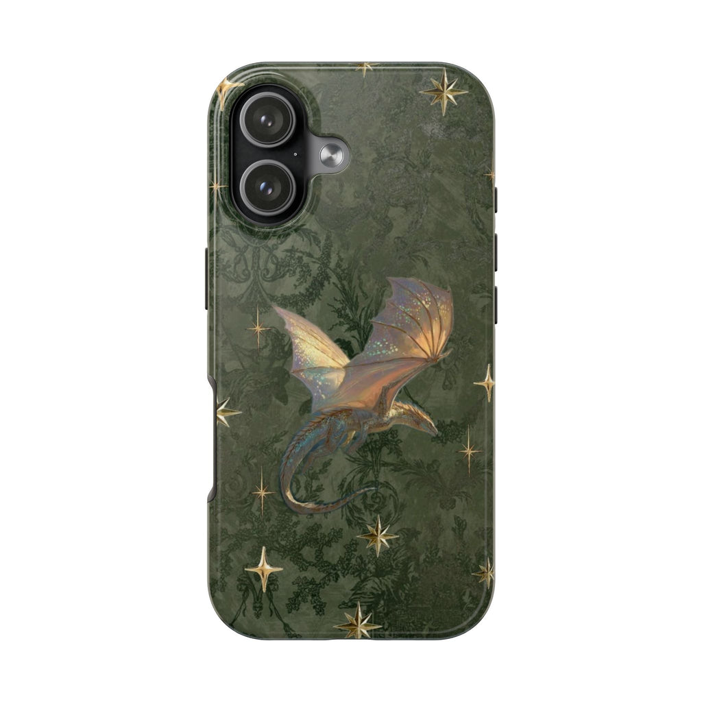 GREEN FLORAL DRAGON PHONE CASE
