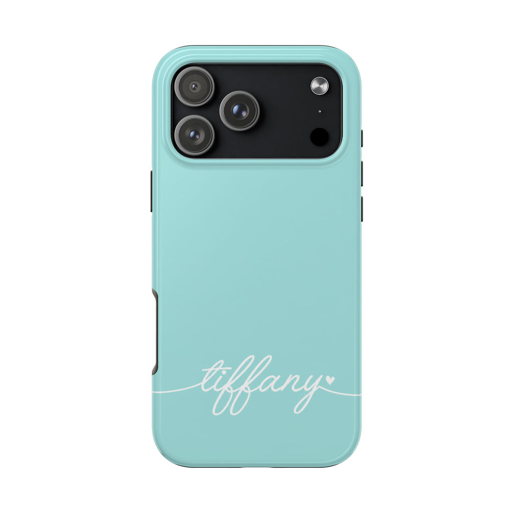 PERSONALIZED TIFFANY BLUE CUSTOM NAME PHONE CASE