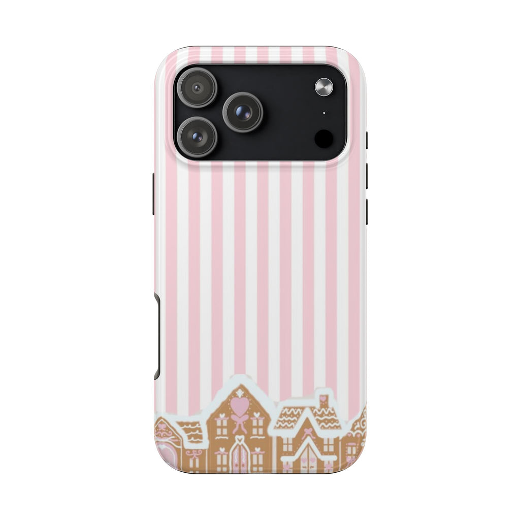 BALLERINA PINK STRIPES GINGERBREAD AVENUE PHONE CASE