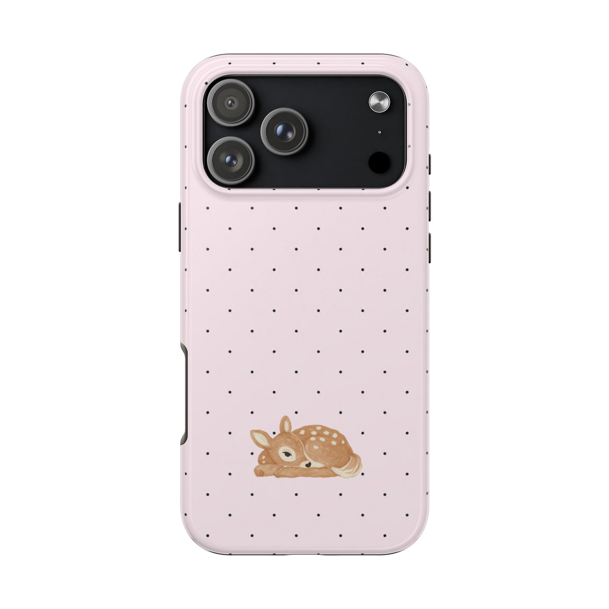 PINK POLKA DOTS MINI DEER PHONE CASE