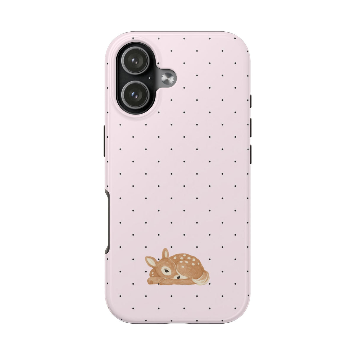 PINK POLKA DOTS MINI DEER PHONE CASE