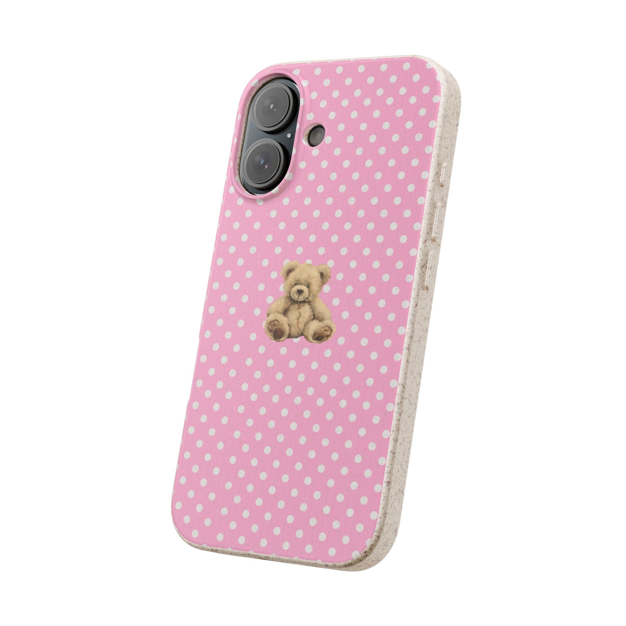 PINK POLKA DOT TEDDY BEAR ECO-FRIENDLY MAGSAFE® PHONE CASE