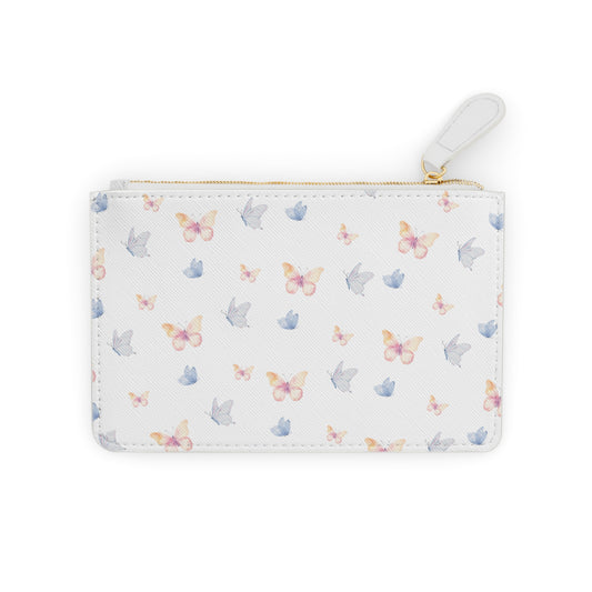VINTAGE BUTTERFLIES LEATHER POUCH