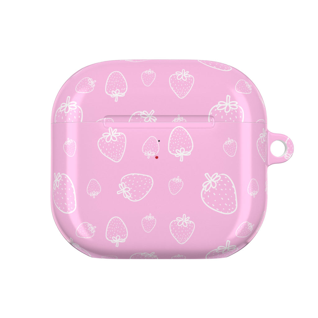 PINK STRAWBERRIES AIRPOD CASE