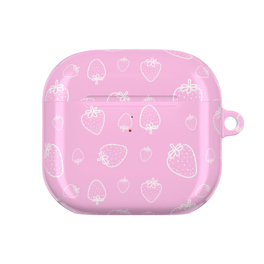 PINK STRAWBERRIES AIRPOD CASE