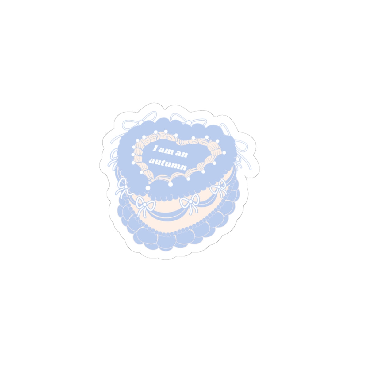 I AM AN AUTUMN CAKE STICKER