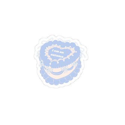 I AM AN AUTUMN CAKE STICKER