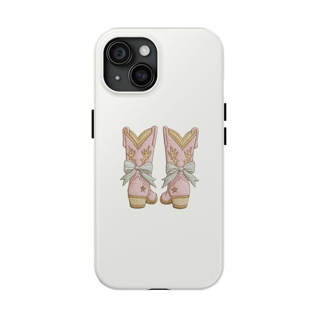 OFFWHITE COUNTRY COWGIRL BOW BOOTS PHONE CASE