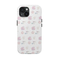 WHITE PEARLED SHELL COQUETTE PHONE CASE
