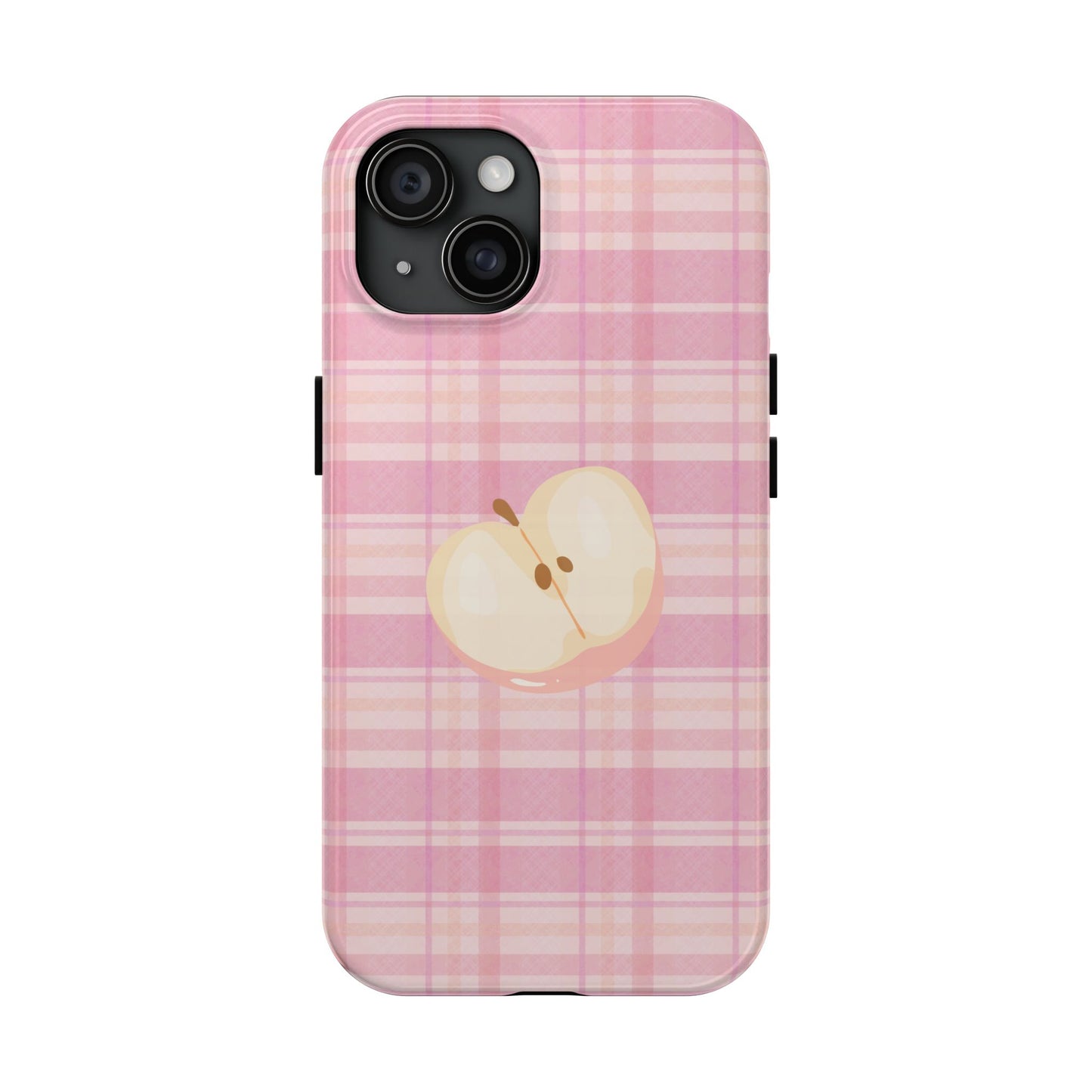 PINK PLAID APPLE PHONE CASE