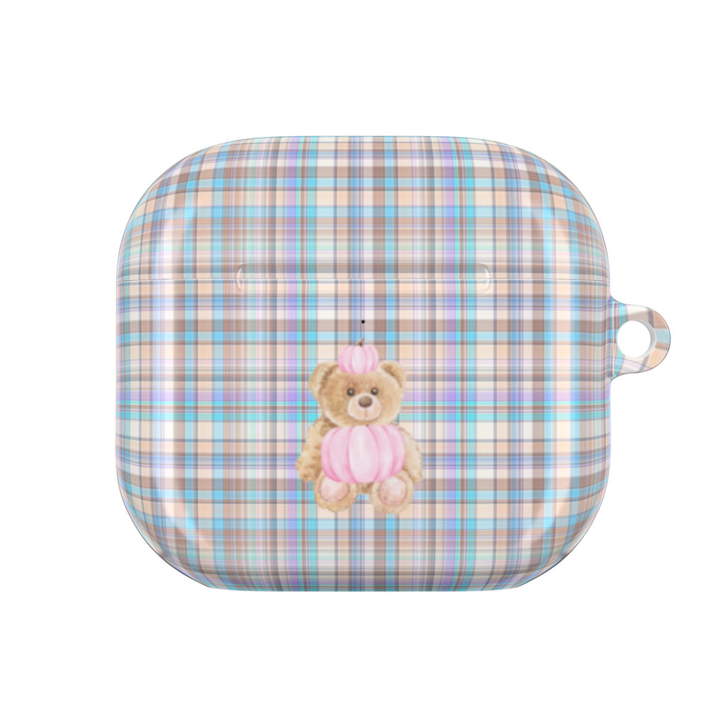 PLAID TEDDY AIRPOD CASE