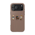 BROWN STRIPES RL TEDDY BEARS PHONE CASE