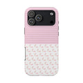 PINK WAFFLE KNIT FLORAL PHONE CASE