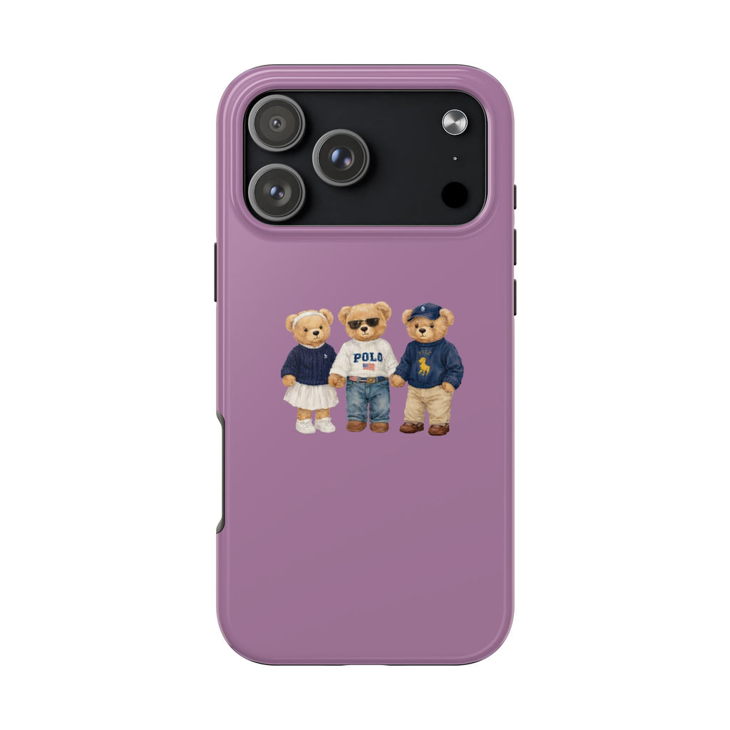 PURPLE RL TEDDY BEARS PHONE CASE