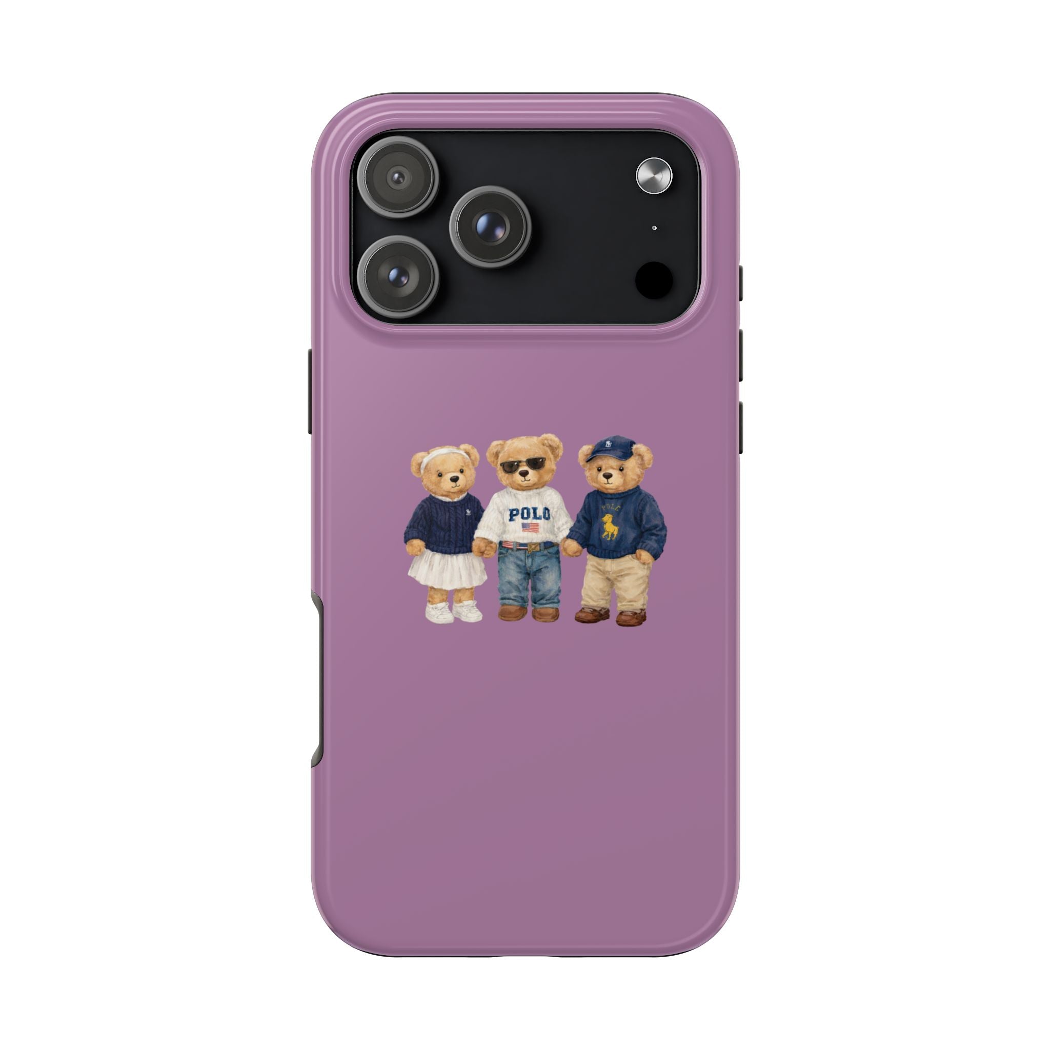 PURPLE RL TEDDY BEARS PHONE CASE