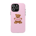 PERSONALIZED PINK TEDDY BEAR NAME PHONE CASE